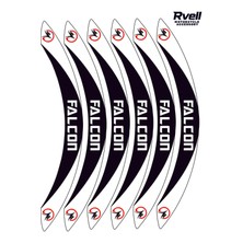 Rvell Falcon Uyumlu Jant Şeridi Seti - 12 Parça ( Siyah - Beyaz ) 001