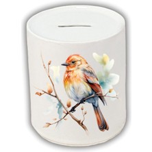 Dalda Kuş Baskılı Kumbara - Para Biriktirme Kumbarası