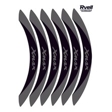 Rvell Yamaha Xmax Uyumlu Jant Şeridi Seti - 12 Parça ( Siyah - Gri ) 007