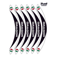 Rvell Vespa Dragon Uyumlu Jant Şeridi Seti - 12 Parça ( Siyah - Beyaz ) 001