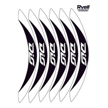 Rvell Honda Dio Uyumlu Jant Şeridi Seti - 12 Parça ( Siyah - Beyaz ) 001