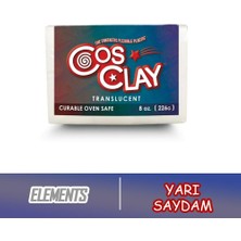 Cosclay Elements Translucent – Yarı Saydam Esnek Fırınlanabilir Polimer Kil
