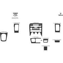 Honda City Konsol-Torpido Kaplama 2006-2010 7 Parça Karbon