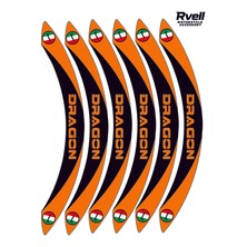 Rvell Vespa Dragon Uyumlu Jant Şeridi Seti - 12 Parça ( Siyah - Turuncu ) 006