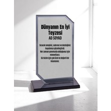 Plaket Isme Özel Teyzeye Ödül Başarı Hediyesi