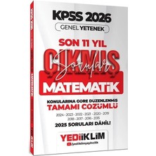 Yediiklim 2026 Kpss Matematik Çıkmış Sorular Son 11 Yıl Konularına Göre Çözümlü