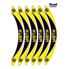 Rvell Kuba Uyumlu Jant Şeridi Seti - 12 Parça ( Siyah - Sarı ) 004