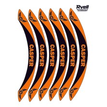 Rvell Yuki Casper Uyumlu Jant Şeridi Seti - 12 Parça ( Siyah - Turuncu ) 006