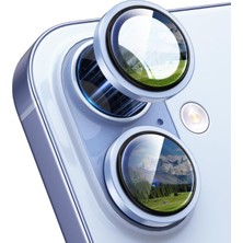 (Metal) iPhone 17 Uyumlu Metal Mavi Çerçeveli Kamera Lens Koruyucu