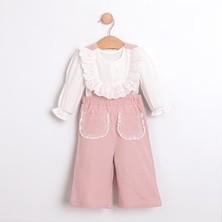 Kız Bebek Gömlekli Pantolonlu Tulum Takımı CMN-3754