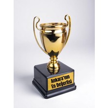 Ankara'nın En Değerlisi Yazılı Ödül Başarı Şampiyonluk Kupası 23 cm Ankaralıya Hediye