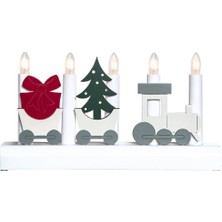 Eglo 410405 "julıa" 5'li Mum E10 Renkli Ahşap 15CM Yüksekliğinde 28CM Uzunluğunda Dekoratif Aydınlatma