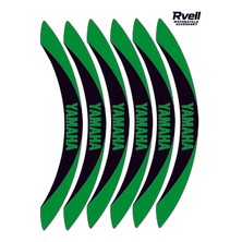 Rvell Yamaha Uyumlu Jant Şeridi Seti - 12 Parça ( Siyah - Yeşil ) 003