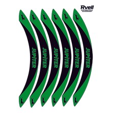 Rvell Tvs Jupiter Uyumlu Jant Şeridi Seti - 12 Parça ( Siyah - Yeşil ) 003