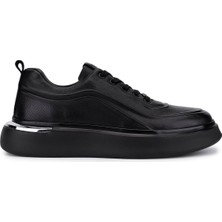 Tamer Tanca Erkek Hakiki Deri Siyah Deri Sneakers & Spor Ayakkabı 298 2850-6E01 Erk Ayk SK25-26 Sıyah Dr