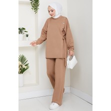 Çıtçıt Detaylı Oysho Ikili Takım 1624 - Vizon