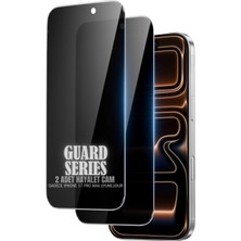 (2'li Guard Hayalet) iPhone 17 Pro Max Uyumlu Hayalet 6d Tam Kaplayan Temperli Cam Ekran Koruyucu