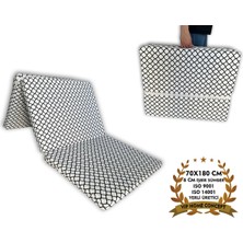 Katlanır Yer Yatağı ve Tek Kişilik Sünger Katlanır Minder Yatak 70X180 cm 6 cm Küçük Alaçatı