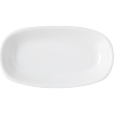 Mudo Concept Natura Oval Tabak 16 cm Beyaz Porselen Malzemeden Zarif Sunum İçin Desensiz 1 Adet