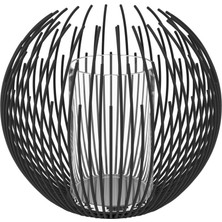 Eglo 422771 "venezuela" 20,7 cm Yüksekliğinde 23,7 cm Çapında Siyah Şeffaf Dekoratif Mumluk