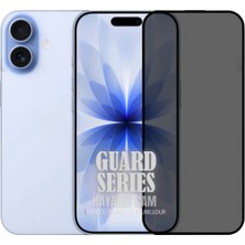 (Guard Hayalet) iPhone 17 Uyumlu Hayalet Özellikli Tam Kaplayan Temperli Cam Ekran Koruyucu