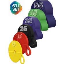 Fitness Pilates Cross Barfiks Spor Direnç Lastiği Kas Geliştirme Training Bandı Bantları 6lı