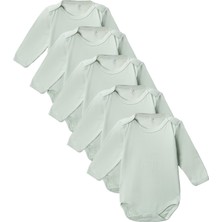 Tontiny %100 Pamuklu Penye Likralı Kumaş Çıtçıtlı Uzun Kol Bebek Badi Zıbın Renkli