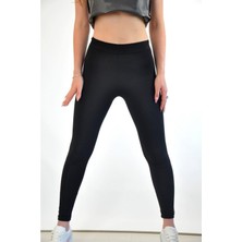 Kadın Siyah Içi Polimer Kaplama Yüksek Bel Termal Içlik Termal Korse Tayt