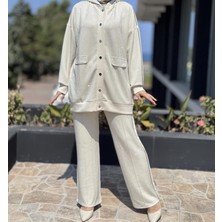 Ghisa Taş Detaylı Kap Pantolon Takım 2451
