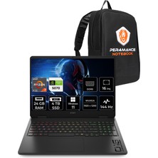 HP Omen 16 Ryzen AI 7 350 RTX 5070 8GB 24GB RAM 4TB SSD 16" FHD+ 144Hz Win11 Home C52R1EAPN377 Gaming Laptop + Per4 Çanta