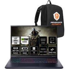 Acer Predator Helios Neo 16 Core Ultra 9 275HX RTX 5060 8GB Gaming Laptop 80GB RAM 256GB SSD 16" QHD+ Win11 Pro + Per4 Çanta NHQVUEY001P463