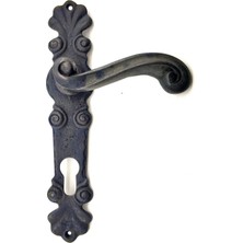 Antika Tarz Dekoratif Pirinç Okyanus Banyo Kapı Kolu - 230X46 Mm, Oksit - Lisinya