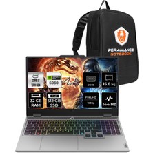 Lenovo Loq Intel Core I7 13700HX 32GB 512GB SSD RTX5060/8GB 100W 15.6" Fhd 144Hz Fdos Taşınabilir Bilgisayar & Per4 Çanta 83JE00LFTRP317