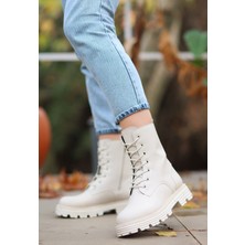 Bria Bej Cilt Bağcıklı Bot - Lisinya