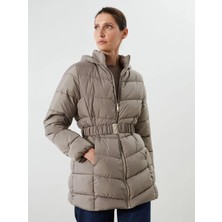 Kapüşonlu Kadın Şişme Mont  (W5)