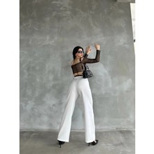 Beli Kemerli Keten Pantolon