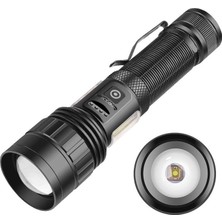 PS-6153 10000 Lümen Zoomlu Mıknatıslı Tg Cob LED Powerbank Özellikli Profesyonel El Feneri ( Lisinya )