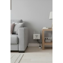 Modern Metal Tasarım Wi-Fi Işaretli Modem / Router Depolama ve Kablo Saklama Organizeri 15X10X10 cm