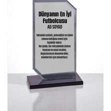 Plaket Isme Özel Futbolcuya Ödül Başarı Hediyesi - Erkek Için Doğum Günü Hediyesi
