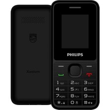 Philips Xenium E2125 1.77'' Çift Sim Kartlı Kamerasız Tuşlu Siyah El Fenerli Asker Telefonu
