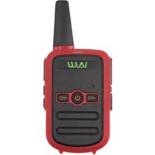 Wln KD-C51 16 Kanal 3-5 Km Tekli Kırmızı Telsiz (Şarj Aleti Dahil)