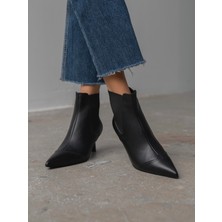 Kloyd Siyah Hakiki Deri Kadın Bot