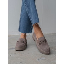 Ruel Vizon Süet Hakiki Deri Kadın Makosen