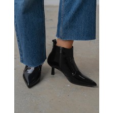 Akdor Siyah Rugan Hakiki Deri Kadın Bot