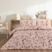Taç Ranforce Tek  Kişilik Kapitone Nevresim Takımı Sorel Pembe