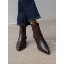 Pylo Kahve Hakiki Deri Kadın Bot