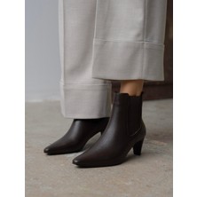 Odin Kahve Hakiki Deri Kadın Bot