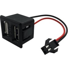 IC-266T-4 Pano Tip Kare Type-C + USB Şarj Soketi Bağlantı Modülü