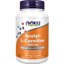 Now Foods Acetyl-L Carnitine 500 Mg Amino Acid Brain And Nerve Cell Function 100 Veg Capsules