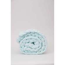 Bugula Bebek Battaniyesi-Portbebe-Patik 3’lü SET 100x100cm Su Yeşil Unisex Mevlüt Hediyesi Puffy OEKO TEX Sertifika